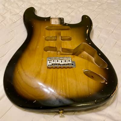 MJT USA Stratocaster Relic Body Ash Nitro Two Tone image 4