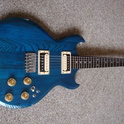 Aria Pro II CS-350 Cardinal 1982 See Thru Blue. Matsumoku | Reverb