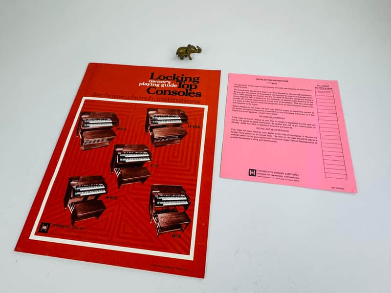 Hammond "Locking Top Consoles" Owner's Playing Guide 1970 image 1
