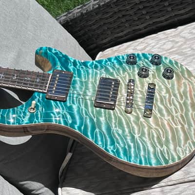 2024 Paul Reed Smith PRS McCarty 594 Private Stock 11482 One Piece Quilt Top Bahama Blue Dragons Breath image 3