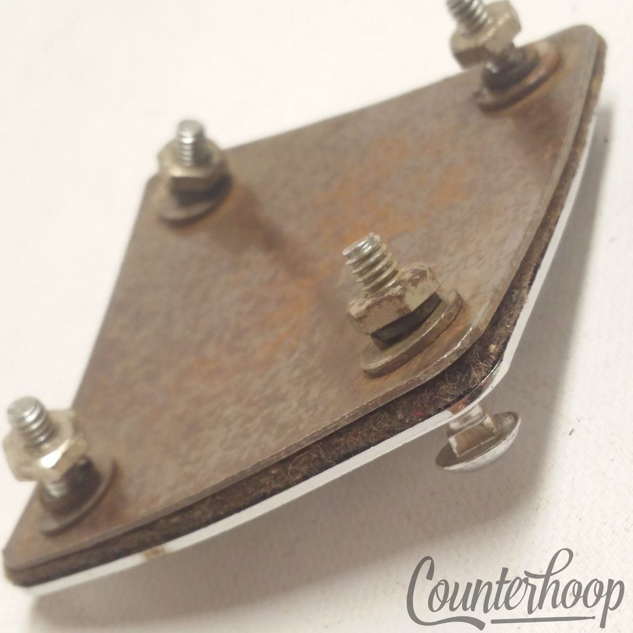 Gretsch Diamond Tom Drum Mount Vintage Chrome Felt+Metal Plate 50s Broadkaster* — main photograph