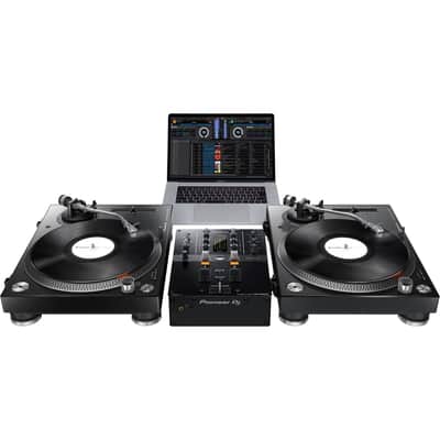 Pioneer DJ DJM-250MK2 2-channel DJ Mixer with Pioneer DJ PLX-500 Direct Drive Turntables (Pair) image 2