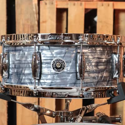 Gretsch Brooklyn Sky Blue Pearl Nitron Drum Set - 18x22,7x10,8x12,14x16,5.5x14 image 7