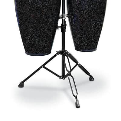 LP Aspire Santana Black Magic Conga Set (10" and 11") with Double Stand image 3