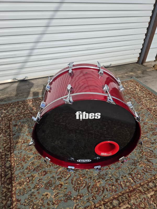 Fibes/Corder/Darwin Clone 14x24 Bass Drum - Ruby Red (No Spurs) C013-33 image 1