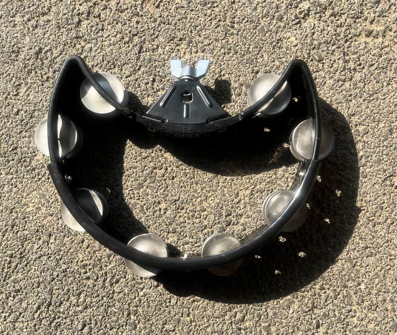 RhythmTech DST10 Drum Set Tambourine with Nickel Jingles 2010s - Black image 1