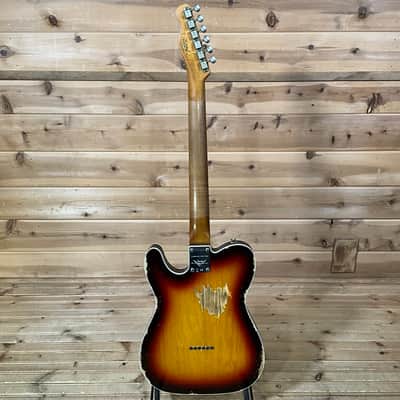 Fender Custom Shop LTD Custom Tele Thinline Heavy Relic Electric Guitar - Chocolate 3-Tone Sunburst image 5