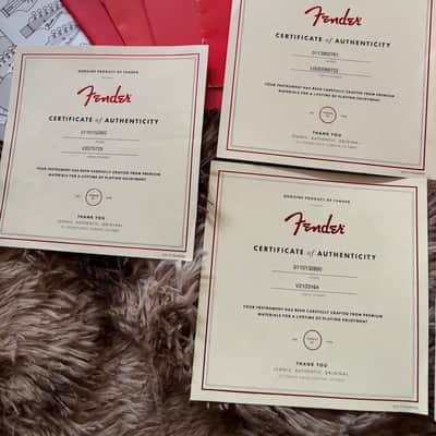 Fender Strat / Tele COA And Paperwork Bundle image 6