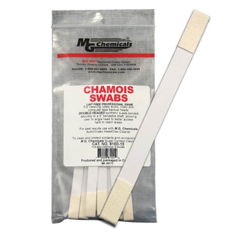 MG Chemicals 810D-15 Double Headed Chamois Swabs - 15 Pack image 1