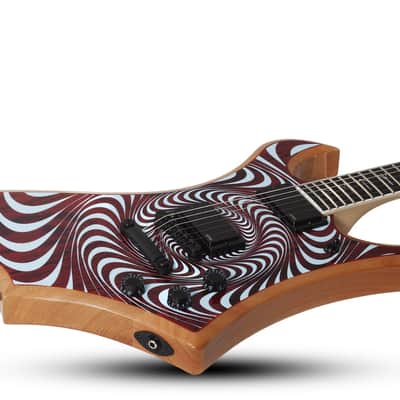 Schecter Goregehn Cocobolo Electric Guitar. Psychic Bullseye image 6