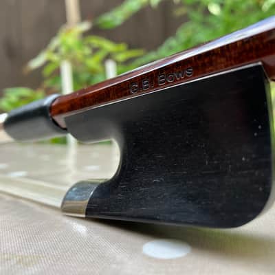 Double Bass French Bow - G.B.Bows - Snakewood Model - Silver Mounted image 5