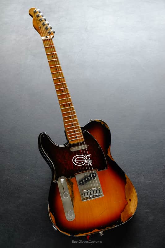 Fender Telecaster Sunburst Left Handed Heavy Aged Relic (RARE) image 1