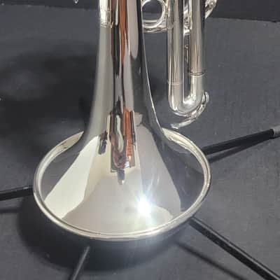 Getzen Eterna PRO Eterna 800S Silver L B Cornet, M/P 's and hardcase  Case  Silver Plate image 9