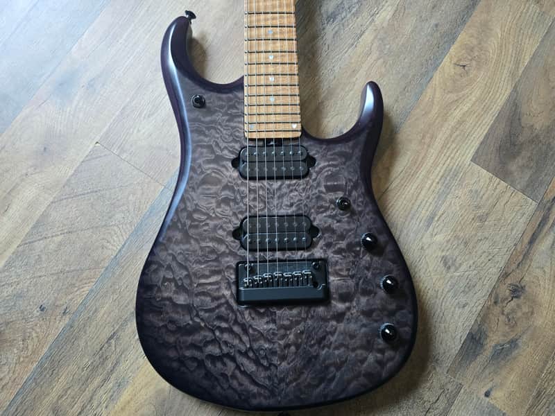 Ernie Ball Music Man JP-15 7 - Transparent Black Quilt image 1