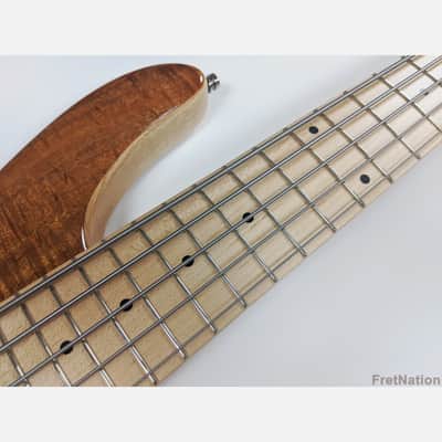 Sadowsky Masterbuilt CS Modern Natural High-Polish 5-String Electric Bass 5A Flamed Koa Top 7.8 lbs! image 12