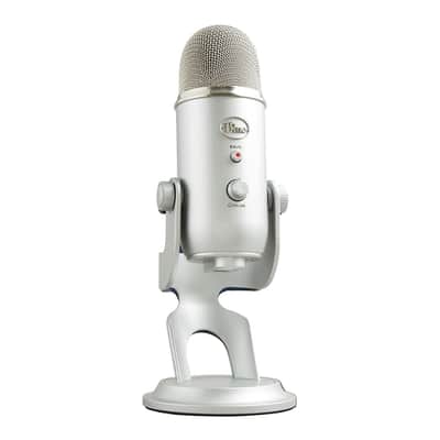 Blue Microphones Yeti Silver Premium Multi-Pattern USB Microphone With Blue Voice image 1