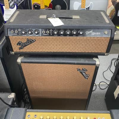 Fender Black Panel Bandmaster 40-Watt 2-Channel Guitar Amp Head with 2x12 Cabinet 1966-67 image 2