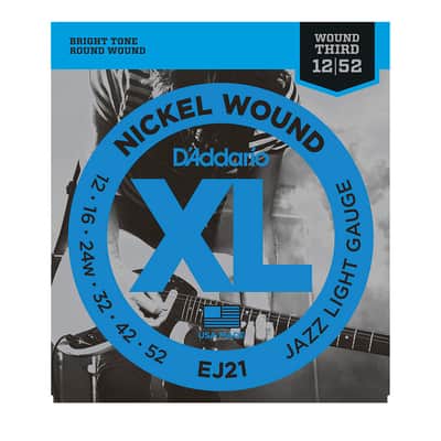 EJ21 Nickel Wound Jazz Light 12-52 D'Addario image 1