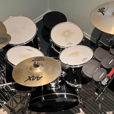 Pearl Export Double Bass Drum Kit w/ Tama Double Pedal, Sabian Cymbals & Hybrid Electronic Setup image 3