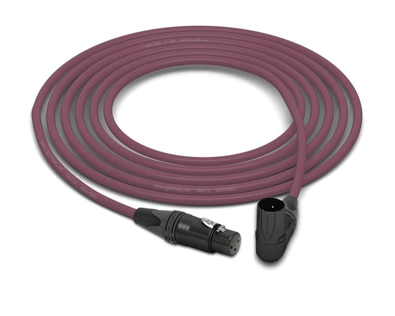 Gotham GAC-2 AES | Neutrik Gold XLR-F to 90�� XLR-M | Purple 40 Feet | 40 Ft. image 1