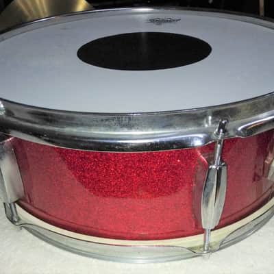 Crown Snare 6 lug 14" x 5 1/2" 1960's Sparkle Red image 6