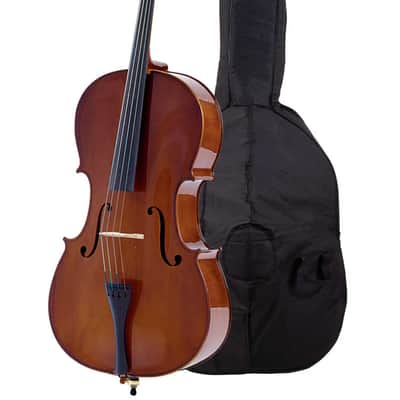 Palatino VC-450 Allegro Solid Hand-Carved Spruce Top, 1/4 Size Cello w/ Gigbag & Bow image 5