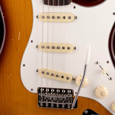 Used Partscaster S-Style Whiskey Sunburst Electric Guitar image 4