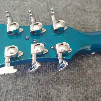 BC Rich Bich 10 Quilt Trans Candy Blue Mint Custom Shop image 13