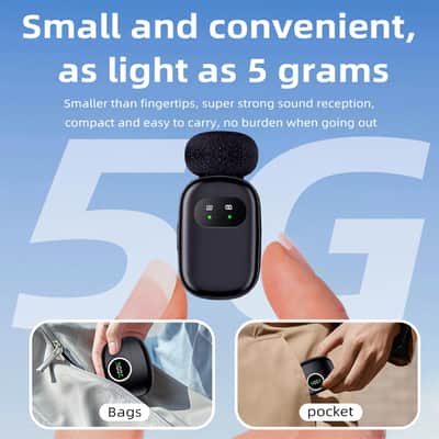 Wireless Lavalier Microphone for iPhone/Android, Lapel Mics with Type-C Plug-Play, Mini Mic with 2.4GHz Noise Cancellation, Charging Case Included, 80ft Range for Stream, Vlog, TikTok and YouTube image 3