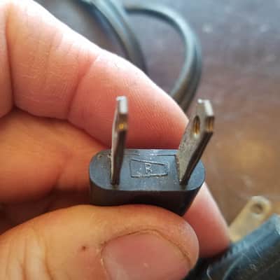 Royal one (1) 117V Power Cord Electric Cable cut Vintage non-polarized black 1940s-1960s image 3