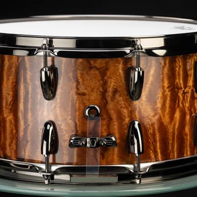 The Seven Six Drum Company Waterfall Bubinga Ultra Thin Reso Series 7x14 Custom Solid Stave Snare Drum image 4