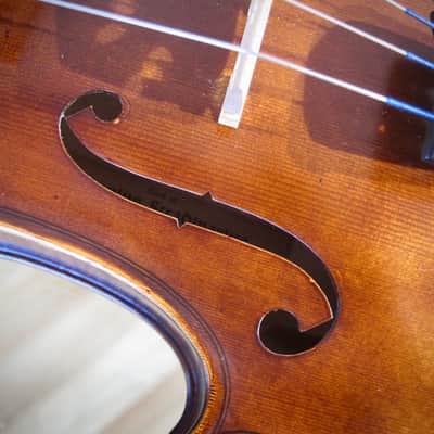 West German 4/4 Stradivarius Model Violin 1950s-1960s - Brown Varnish image 12