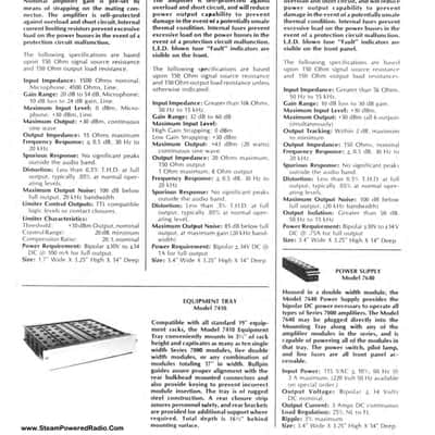 API 7312 1970s microphone preamp (x4) with rack and 2 power supplies image 8