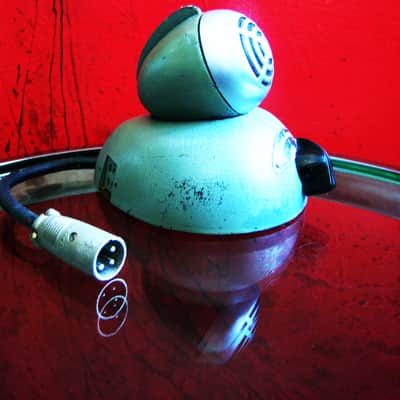 Vintage RARE 1940's Turner CD dynamic "Sound Scriber" microphone High Z w original stand and cable PROP image 5