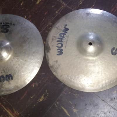 Wuhan S series 14” hihat cymbals B20 brass hand-hammered image 4
