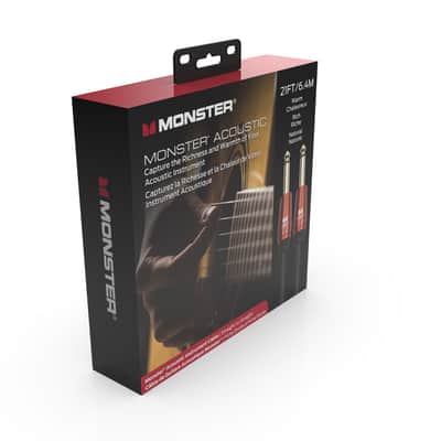 Monster MACST2-21WW Prolink Acoustic 1/4" Instrument Cable. 21 ft - Straight to Straight image 3
