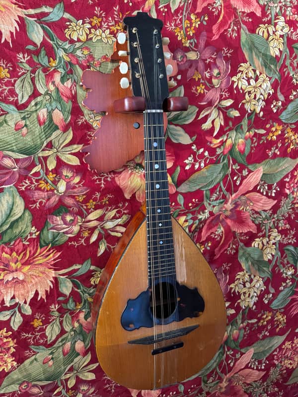 1920 George La Foley Flat Back Mandolin with Mother Of Pearl Scratchplate image 1