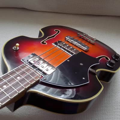 Eko Violin Bass, Left handed, Sunburst 1960s image 6