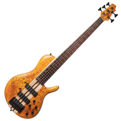 Cort A5 Plus SC 5 String Single Cutaway Bass Poplar Burl Top Bartolini Active image 1
