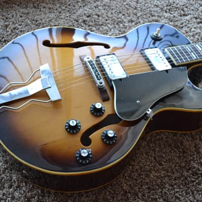 Vintage 1976 Aria Pro II EA 650 SB Guitar Sunburst ES-175 Jazz Guitar 16" Body image 2