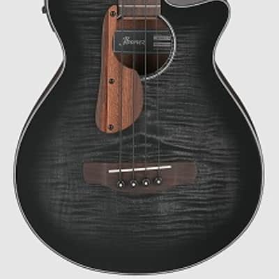 Ibanez AEGB25E TKH Acoustic Electric Bass. Transparent Black Burst High Gloss image 1