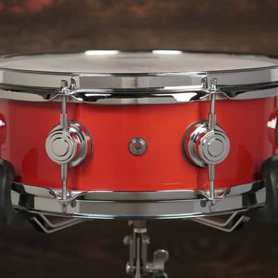 DW 4.5x13" Pre-Collector's Series Snare Drum - Red Lacquer - Carl Allen image 3