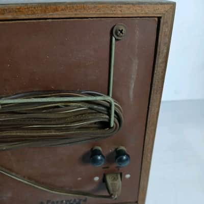 Single Rare Vintage Arvin Powered Speaker Wood MCM Audio Speaker Box READ image 4