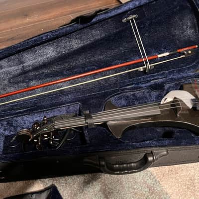 Cremona Cremona SV-180BKE Premier Student Electric Violin Outfit 4/4 Metallic Black image 4