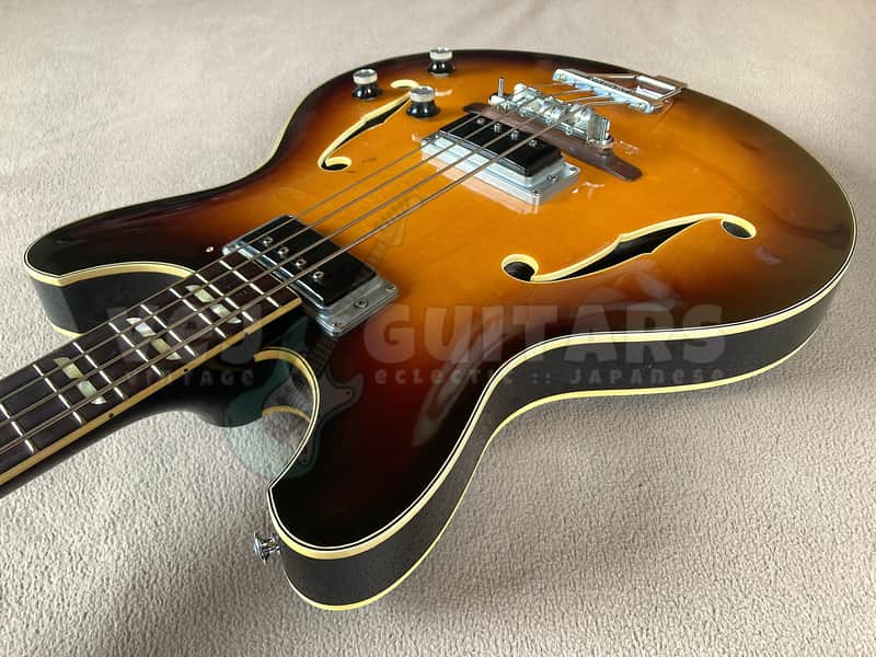 YAMAHA SA-70 Vintage semi-acoustic bass - Japan 1968-73 w/OHSC image 1