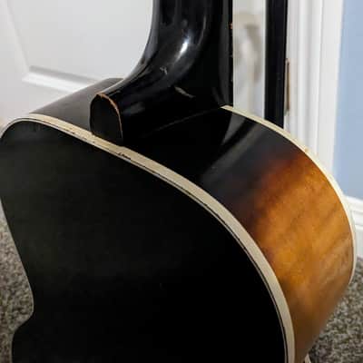 Kay Acoustic Parlor Rubber Bridge 1960s - Tobacco Burst image 8
