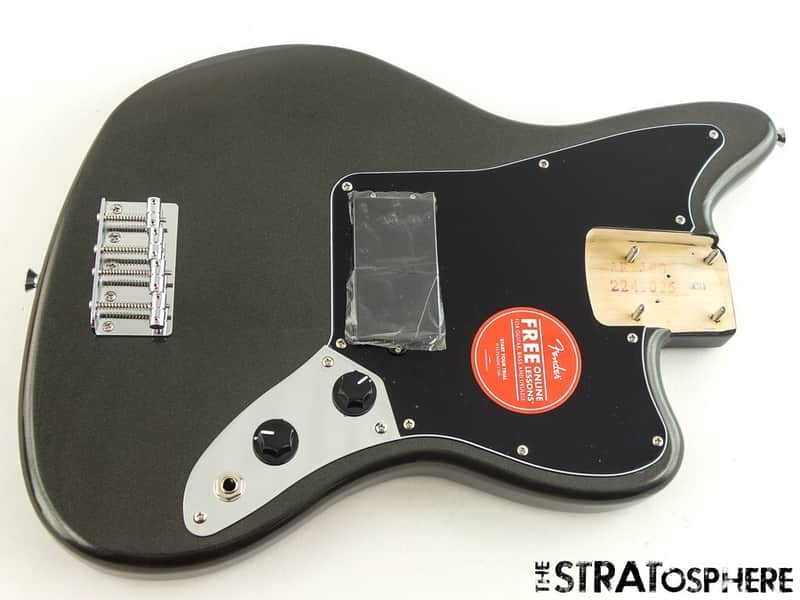 LOADED Fender Squier Affinity Jaguar BASS H BODY, Parts Charcoal Frost Metallic image 1