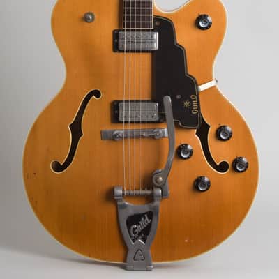 Guild Duane Eddy DE-400 B Thinline Hollow Body Electric Guitar (1967), ser. #EH-250, original black hard shell case. image 3