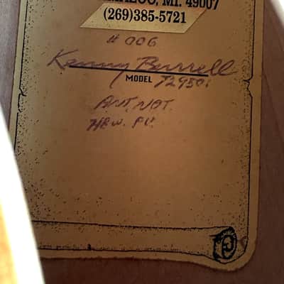 Heritage 'Super KB' - Kenny Burrell - Signature,  2003,  No 6/50, Antique Blond, Hand Signed by Kenny Burrell, Exc + Condition, HSC, Free World Wide Shipping ! image 6