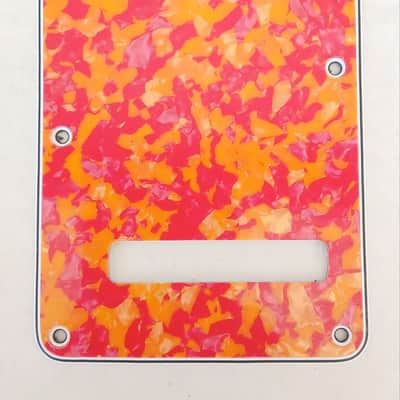 Strat Guitar Tremolo Cover - Pink / Yellow Gold Pearloid NEW image 1